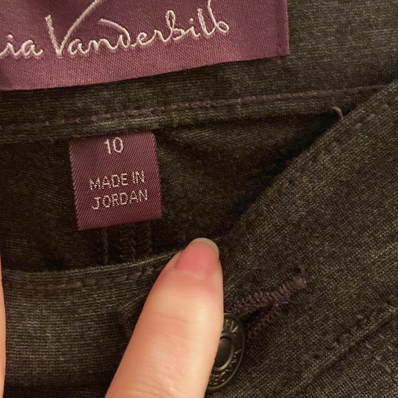 Ladies stretch business casual dark grey pants size 10 brand new with clothes - Picture 6 of 7